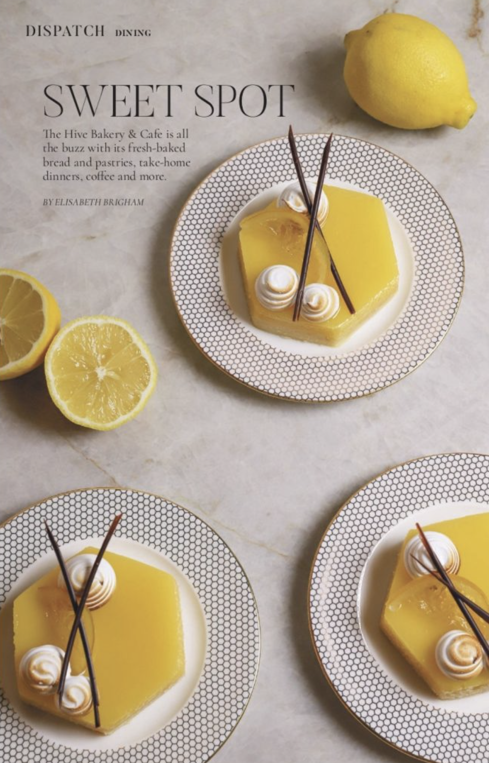 image of modern luxury palm beach page of hive lemon tarts