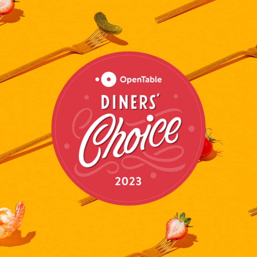 An award called Diner's Choice awarded in 2023 by OpenTable